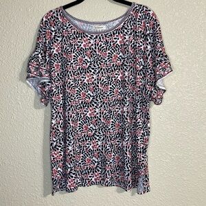 Max Studio Floral Top NWT Size 1X